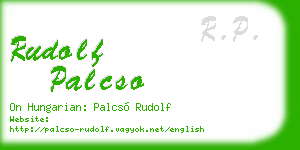 rudolf palcso business card