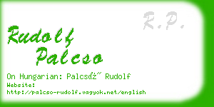 rudolf palcso business card